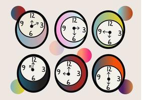 el arte de los relojes vector