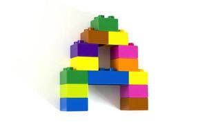 Toy brick letter A photo