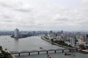 vista panorámica en pyongyang, corea del norte foto