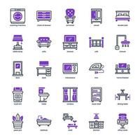 Furniture icon pack for your website design, logo, app, UI. Furniture icon mixed line and solid design. Vector graphics illustration and editable stroke.