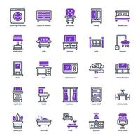 paquete de iconos de muebles para el diseño de su sitio web, logotipo, aplicación, ui. icono de muebles de línea mixta y diseño sólido. ilustración de gráficos vectoriales y trazo editable. vector