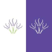 vector de logotipo de flor de lavanda fresca