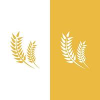 Wheat logo vector icon illustration