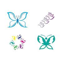 Butterfly logo icon vector design