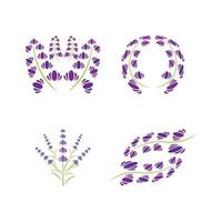 Fresh Lavender flower logo vector