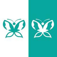 diseño de vector de icono de logotipo de mariposa