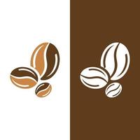 plantilla de vector de icono de grano de café