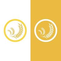 Wheat logo vector icon illustration