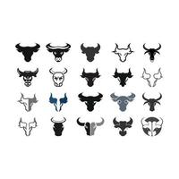 Bull head logo vector icon