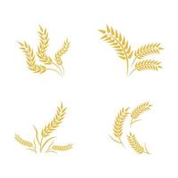 Wheat logo vector icon illustration