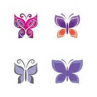 diseño de vector de icono de mariposa de belleza