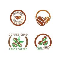 Ilustración de vector de icono de grano de café