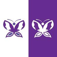 diseño de vector de icono de logotipo de mariposa