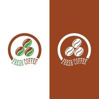 coffee bean icon vector template