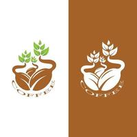 Ilustración de vector de icono de grano de café