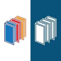 vector de tecnología de icono de logotipo de libro digital