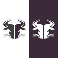 Bull head logo vector icon