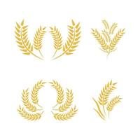 Wheat logo vector icon illustration