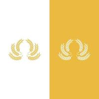 Wheat logo vector icon illustration