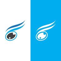 diseño de logotipo de vector de cuidado de los ojos