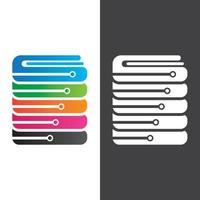 Digital book logo icon technology vector