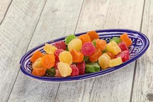 Sweet candied fruit photo