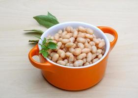 White canned beans photo