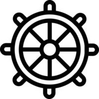 ilustración de vector de rueda de barco en un fondo. símbolos de calidad premium. iconos vectoriales para concepto y diseño gráfico.