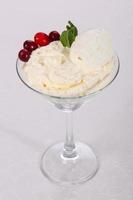 Ice cream with dry plum photo