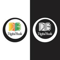 Digital book logo icon technology vector