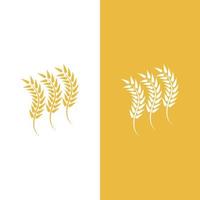 Wheat logo vector icon illustration