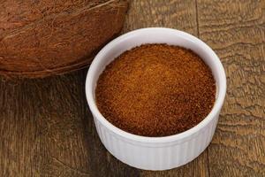 Coconut brown sugar in the bowl photo