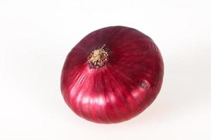 Red onion isolated over white photo