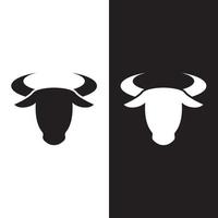 icono de vector de logotipo de cabeza de toro