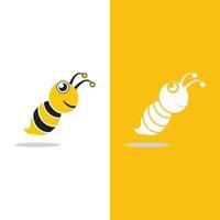 abeja logo vector icono ilustración