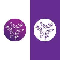 vector de logotipo de flor de lavanda fresca