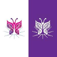 diseño de vector de icono de mariposa de belleza