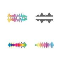 Sound waves vector illustration design