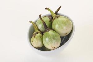 Asian green eggplant - ready for cooking photo
