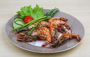 Grilled tiger prawn photo