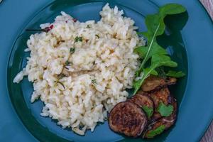 Risotto with eggplant photo