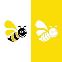 abeja logo vector icono ilustración