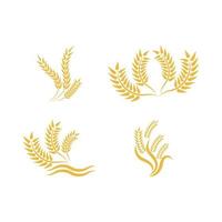 Wheat logo vector icon illustration