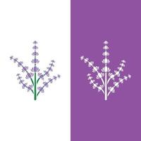 vector de logotipo de flor de lavanda fresca