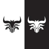 icono de vector de logotipo de cabeza de toro