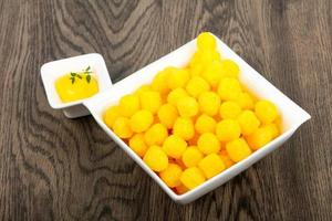 Cheese corn balls photo