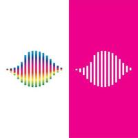 Sound waves vector illustration design