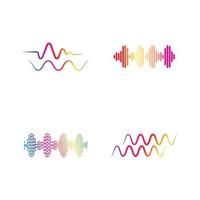 diseño de ilustración de vector de ondas de sonido