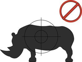 Hunting is banned due to environmental issues. vector