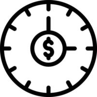 el tiempo es dinero ilustración vectorial sobre un fondo. símbolos de calidad premium. iconos vectoriales para concepto y diseño gráfico. vector